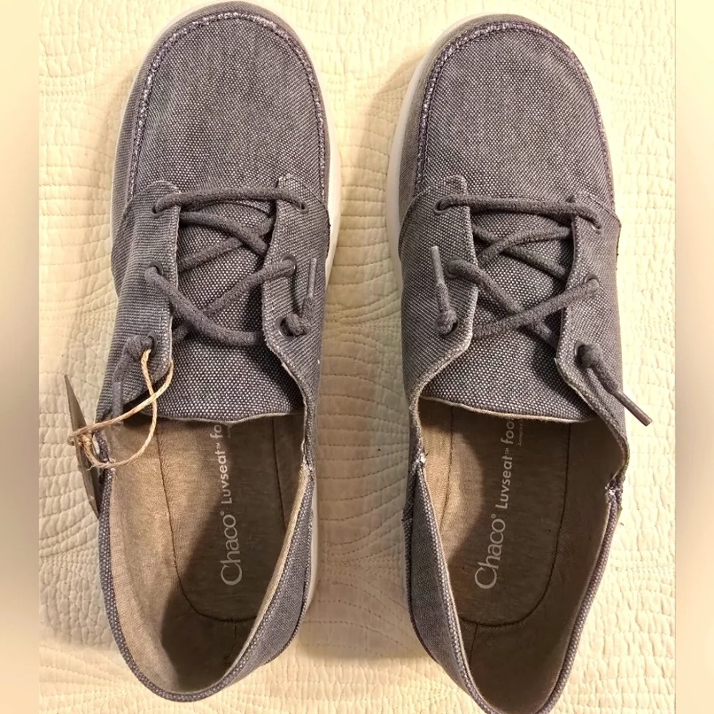 NIB Chaco Men's Chillo Gray Canvas Sneakers